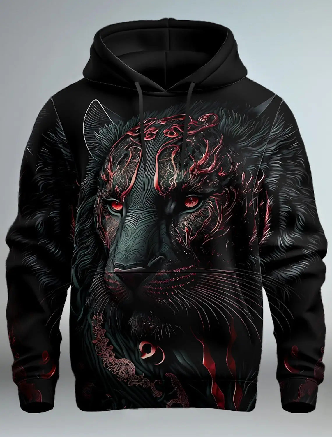 Fashion Brand Lion's Head 3D Hoodie Fashion Men And Women.