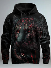 Fashion Brand Lion's Head 3D Hoodie Fashion Men And Women.