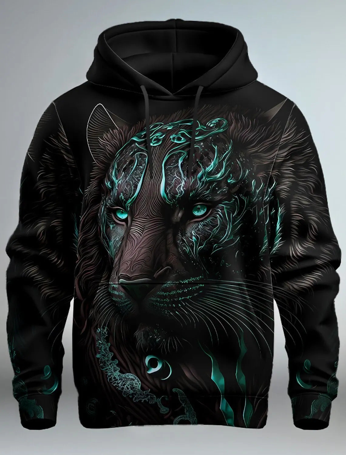 Fashion Brand Lion's Head 3D Hoodie Fashion Men And Women.