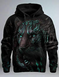 Fashion Brand Lion's Head 3D Hoodie Fashion Men And Women.