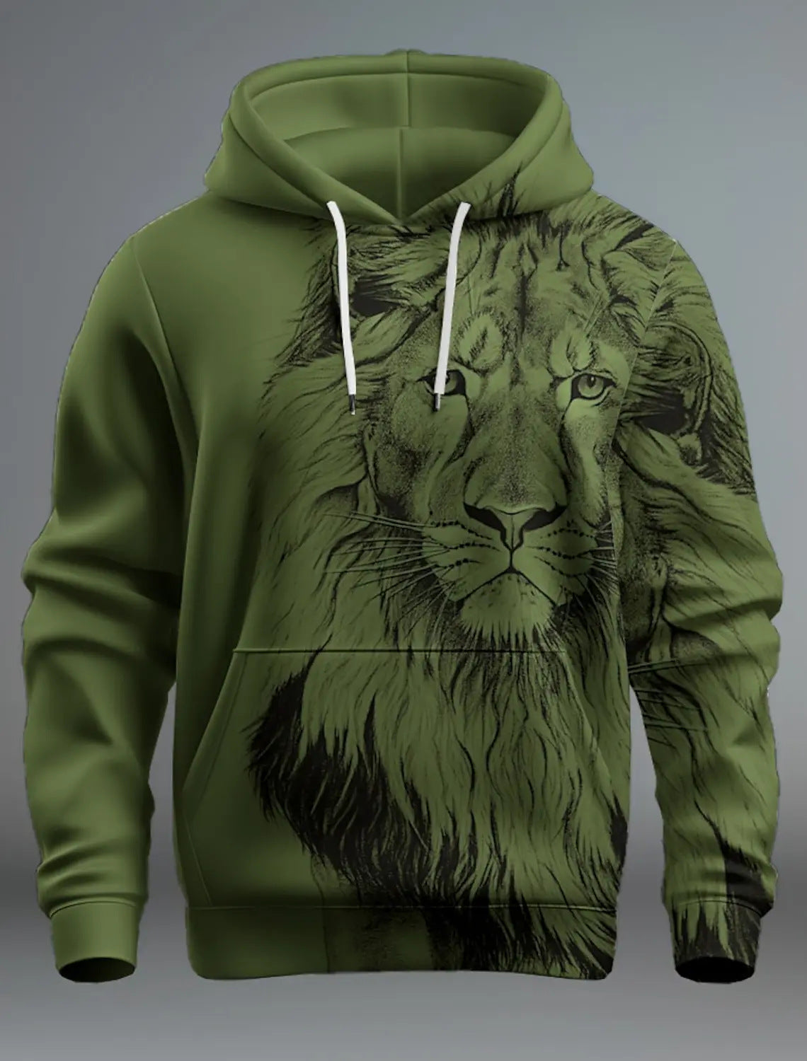 Fashion Brand Lion's Head 3D Hoodie Fashion Men And Women.