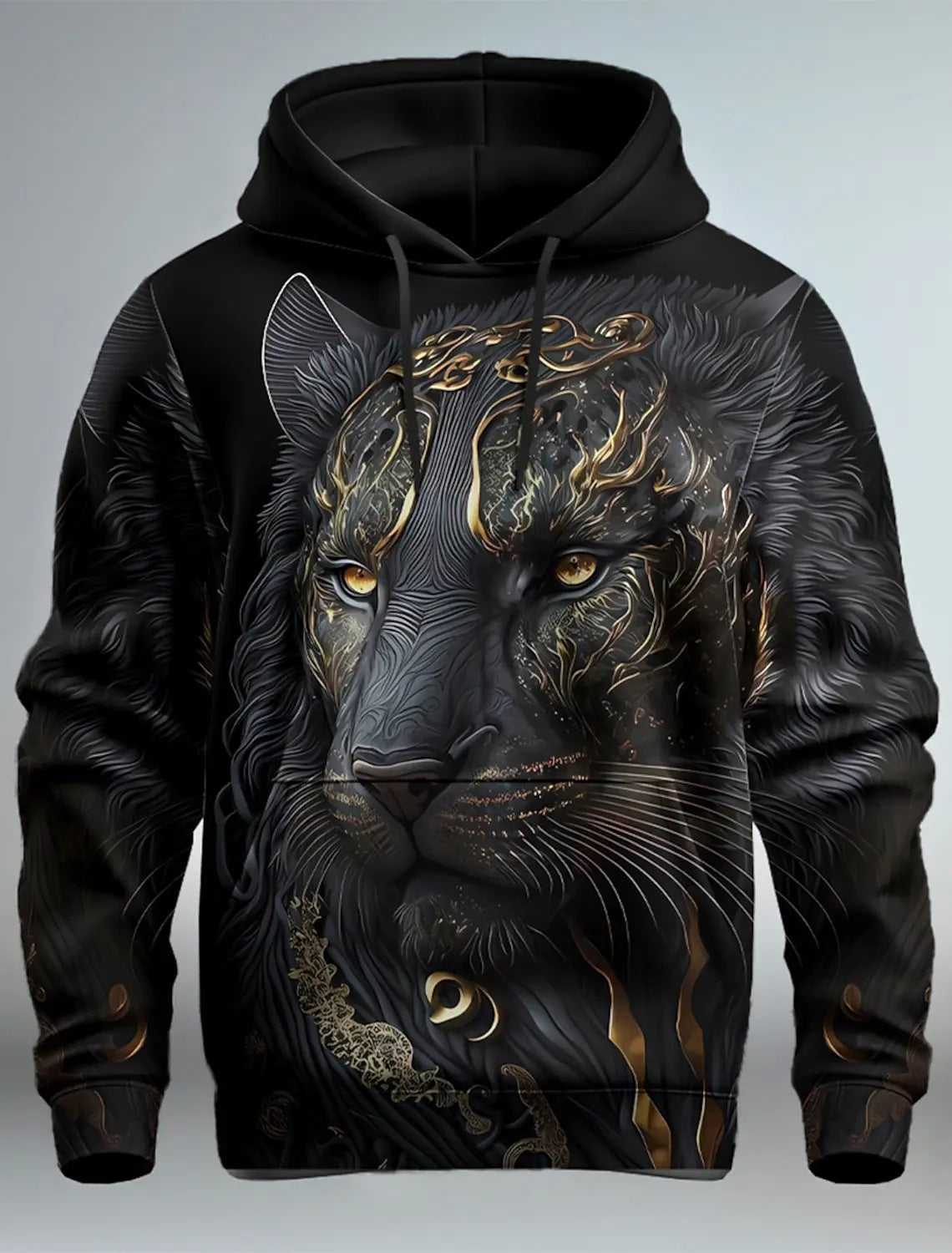 Fashion Brand Lion's Head 3D Hoodie Fashion Men And Women.