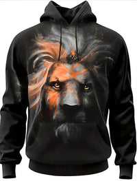 Fashion Brand Lion's Head 3D Hoodie Fashion Men And Women.