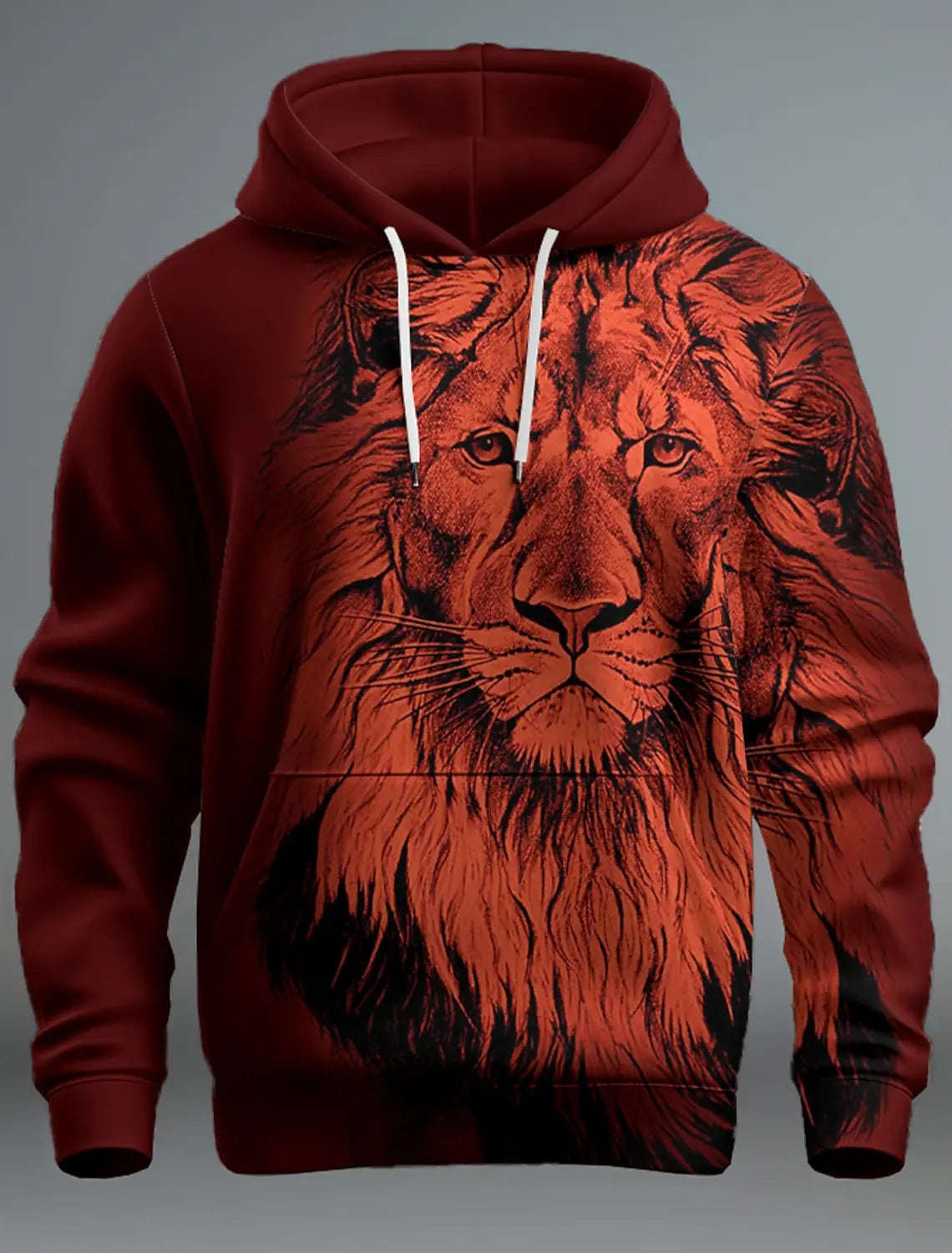 Fashion Brand Lion's Head 3D Hoodie Fashion Men And Women.