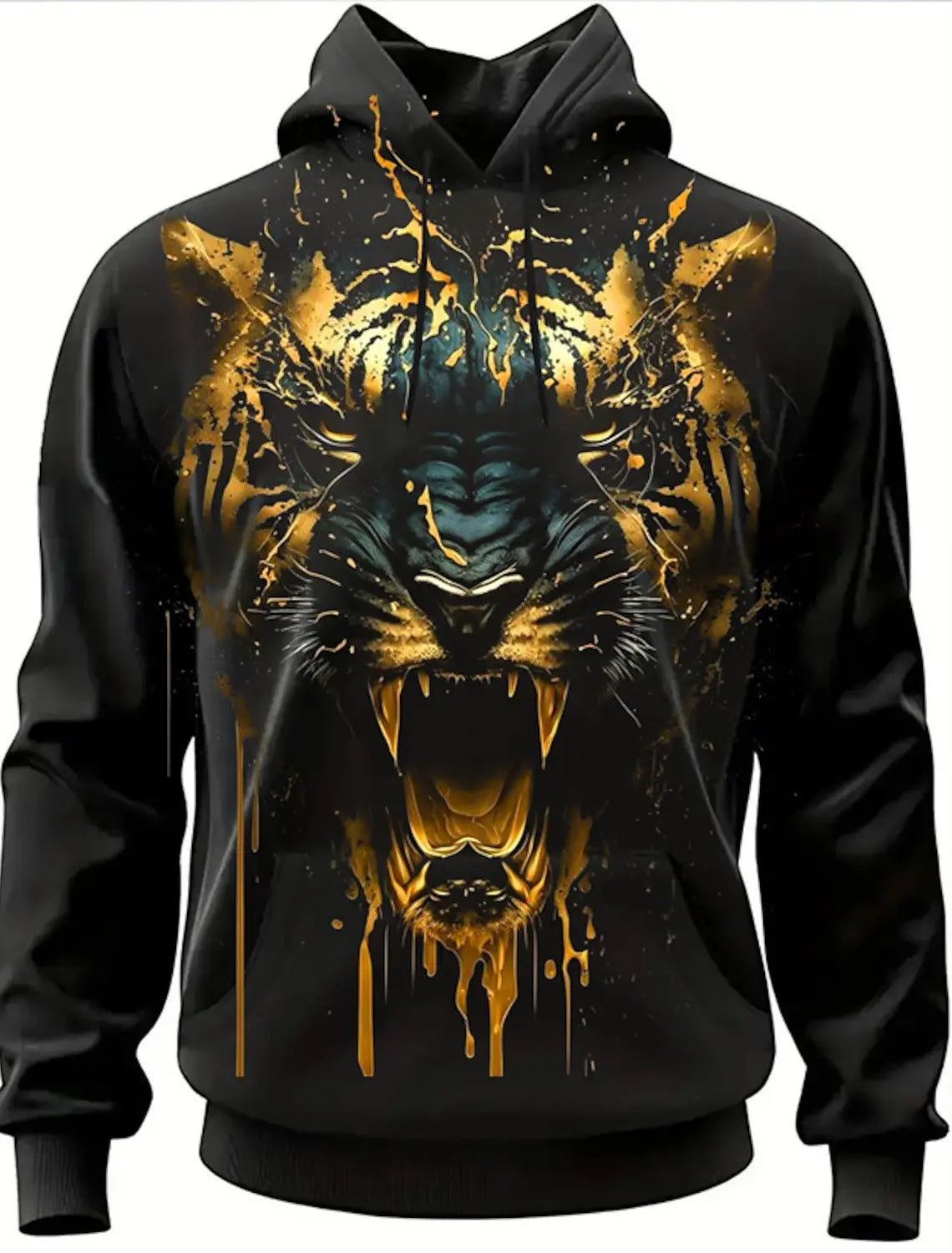 Fashion Brand Lion's Head 3D Hoodie Fashion Men And Women.