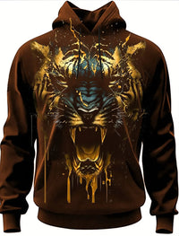 Fashion Brand Lion's Head 3D Hoodie Fashion Men And Women.