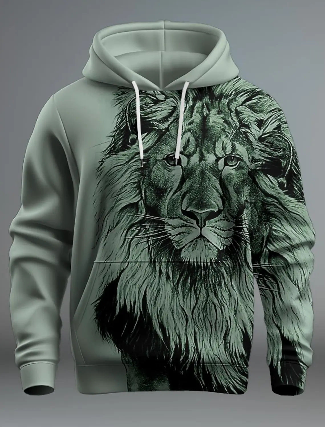 Fashion Brand Lion's Head 3D Hoodie Fashion Men And Women.