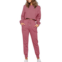 Fashion Solid Color Long-sleeved Trousers Two-piece Sports And Leisure Suit