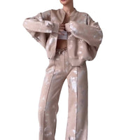 Pure Color Sequins Design Sense Trendy Best-selling Sweater Suit