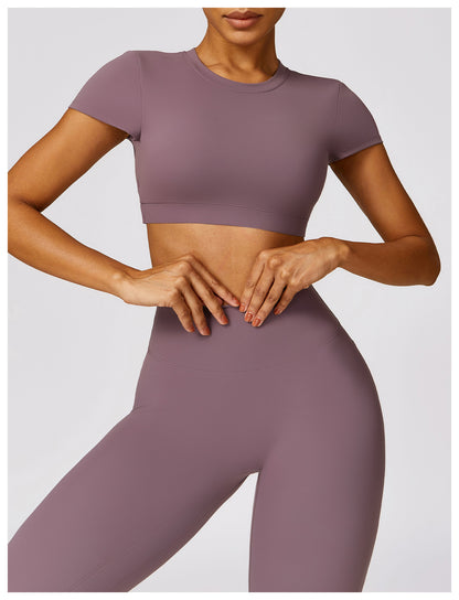 Women's Brushed Back Skinny Running Sports Outerwear Quick-drying Workout Clothes Suit