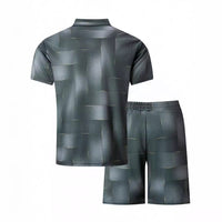 Digital Printing Zipper Short Sleeve Men