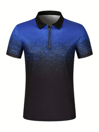 Men's Printed Broken Point Polo Shirt