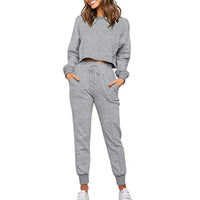Fashion Solid Color Long-sleeved Trousers Two-piece Sports And Leisure Suit