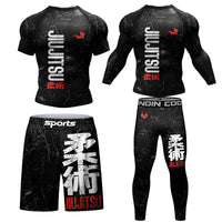 Jiu Jitsu 3D Printing Quick-drying Stretch  4-piece Set.